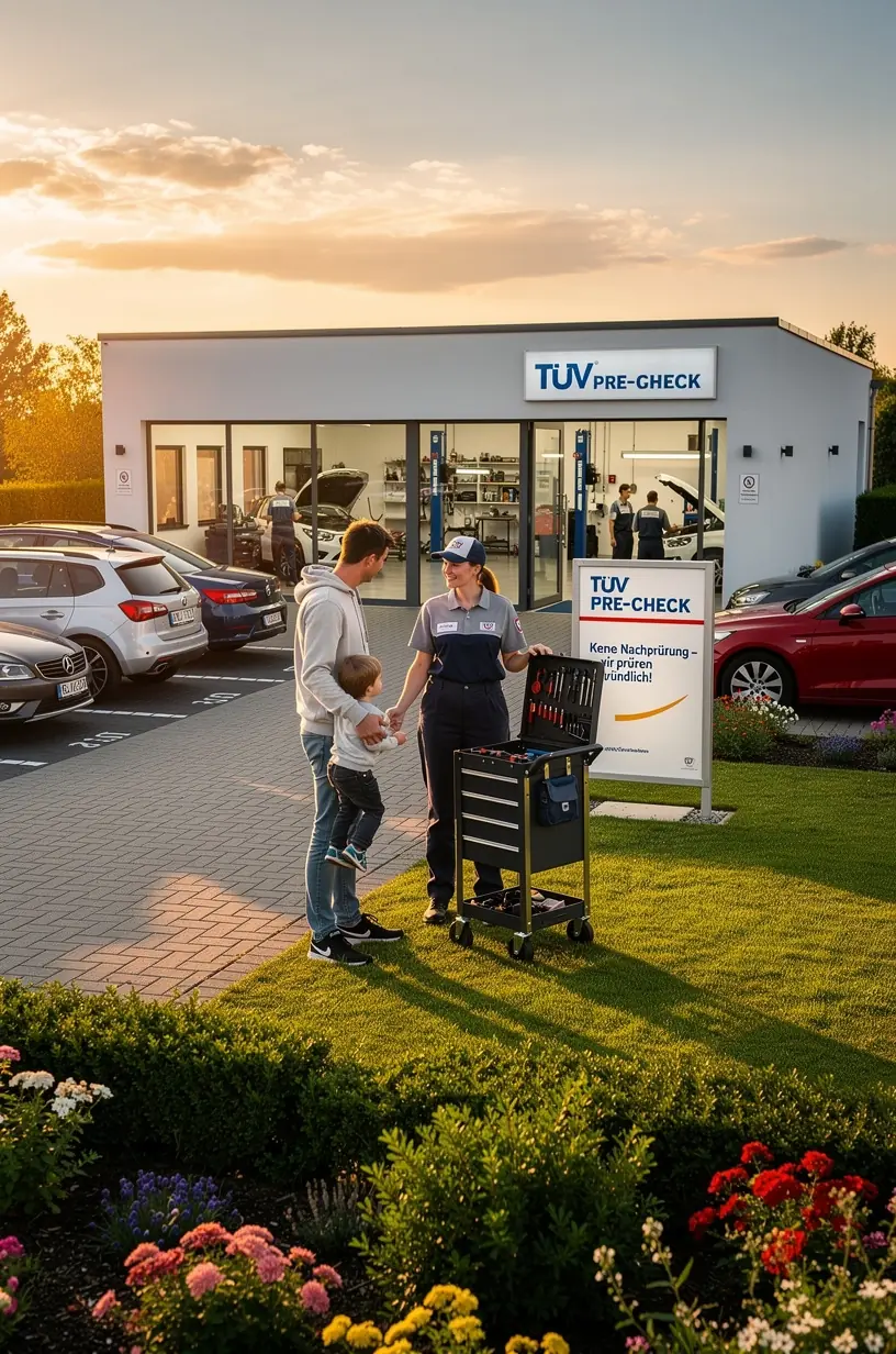 Automobilbesitzer nutzt eine detaillierte Checkliste zur Vorbereitung auf die TÜV-Hauptuntersuchung